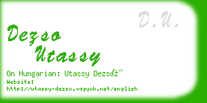 dezso utassy business card